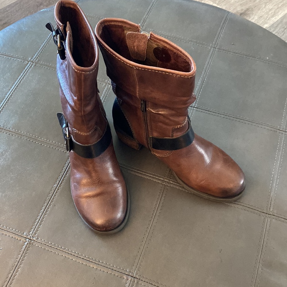 Pikolino Brown Leather Slouch Boots Size 6